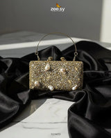 Floral Crystal Cocktail Clutch Bag ACCESSORIES - Zeesy Jewellery Pakistan | Premium Artificial & Imitation Jewellery
