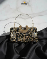 Floral Crystal Cocktail Clutch Bag ACCESSORIES - Zeesy Jewellery Pakistan | Premium Artificial & Imitation Jewellery