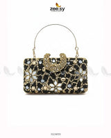 Floral Crystal Cocktail Clutch Bag ACCESSORIES - Zeesy Jewellery Pakistan | Premium Artificial & Imitation Jewellery