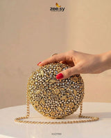 Mahogany Leaf Embellished Clutch Bag ACCESSORIES - Zeesy Jewellery Pakistan | Premium Artificial & Imitation Jewellery