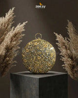 Mahogany Leaf Embellished Clutch Bag ACCESSORIES - Zeesy Jewellery Pakistan | Premium Artificial & Imitation Jewellery