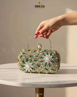 Majestic Gold Azure Evening Bag ACCESSORIES - Zeesy Jewellery Pakistan | Premium Artificial & Imitation Jewellery