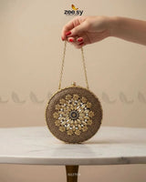 Midnight Sunburst Floral Ball Bag ACCESSORIES - Zeesy Jewellery Pakistan | Premium Artificial & Imitation Jewellery