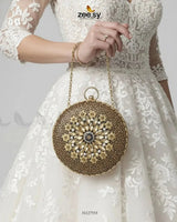 Midnight Sunburst Floral Ball Bag ACCESSORIES - Zeesy Jewellery Pakistan | Premium Artificial & Imitation Jewellery