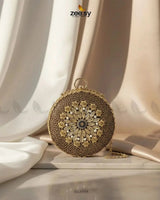 Midnight Sunburst Floral Ball Bag ACCESSORIES - Zeesy Jewellery Pakistan | Premium Artificial & Imitation Jewellery