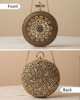 Midnight Sunburst Floral Ball Bag ACCESSORIES - Zeesy Jewellery Pakistan | Premium Artificial & Imitation Jewellery