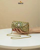 Moon Center Baroque Clutch Bag ACCESSORIES - Zeesy Jewellery Pakistan | Premium Artificial & Imitation Jewellery