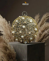 Moonlit Iridescent Bloom Clutch Bag ACCESSORIES - Zeesy Jewellery Pakistan | Premium Artificial & Imitation Jewellery