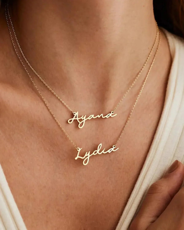 Personalized Minimalist Name Necklace ACCESSORIES - Zeesy Jewellery Pakistan | Premium Artificial & Imitation Jewellery