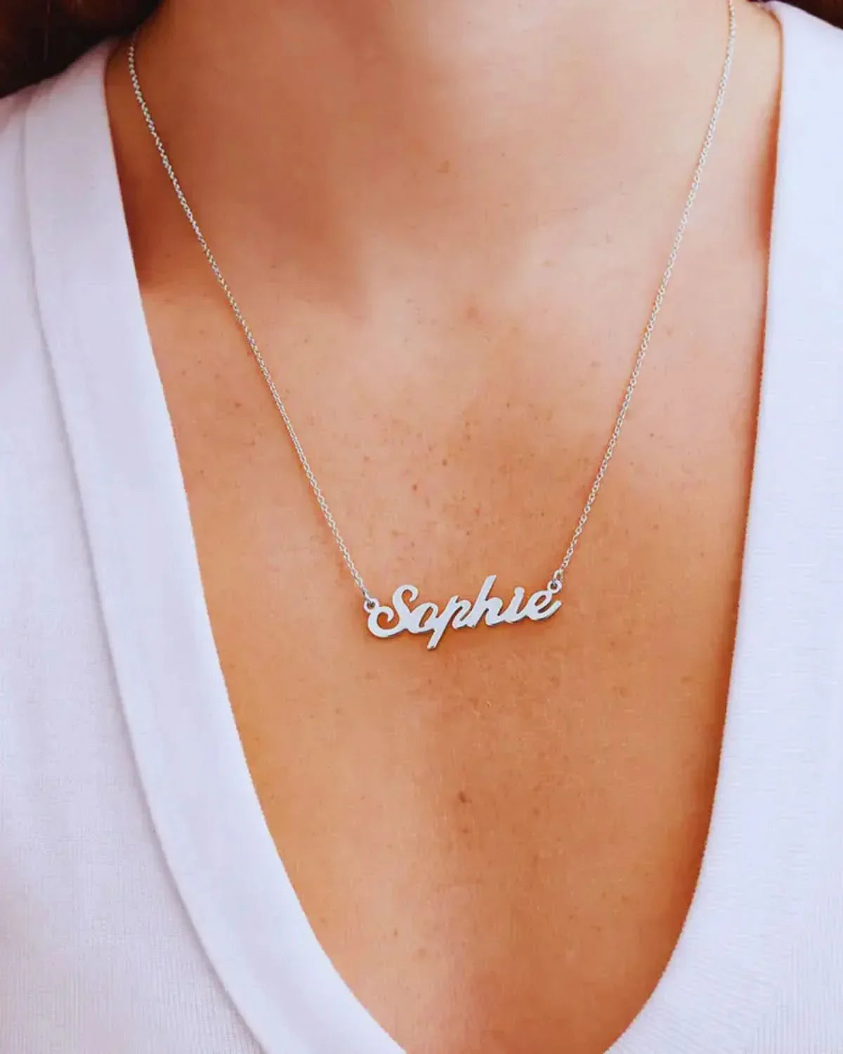 Personalized Name Necklace - Silver ACCESSORIES - Zeesy Jewellery Pakistan | Premium Artificial & Imitation Jewellery