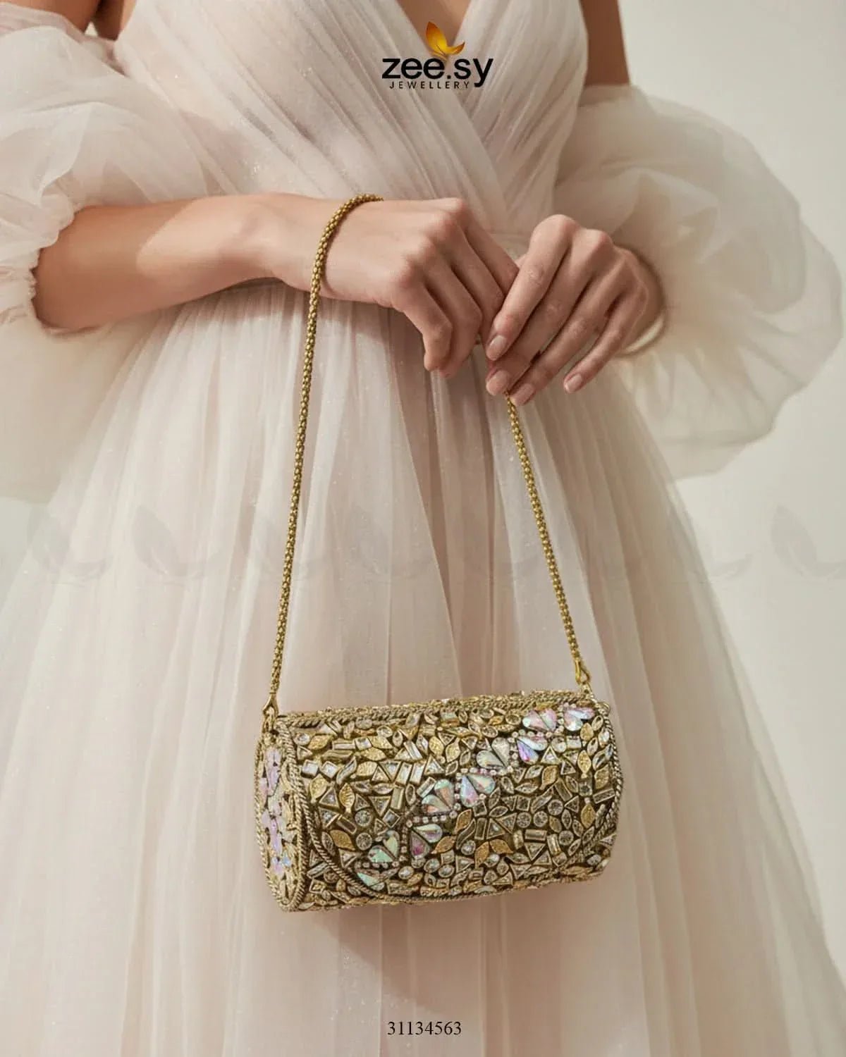 Rich Leaf Vine Clutch Bag ACCESSORIES - Zeesy Jewellery Pakistan | Premium Artificial & Imitation Jewellery