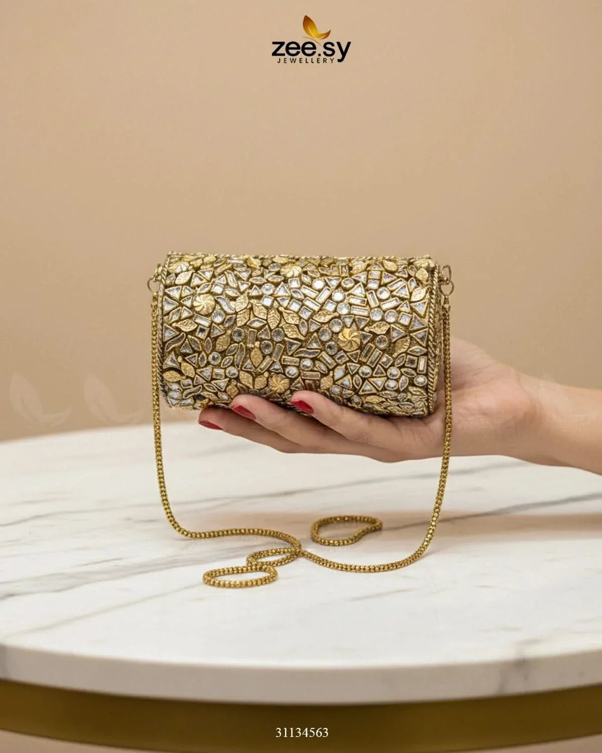 Rich Leaf Vine Clutch Bag ACCESSORIES - Zeesy Jewellery Pakistan | Premium Artificial & Imitation Jewellery