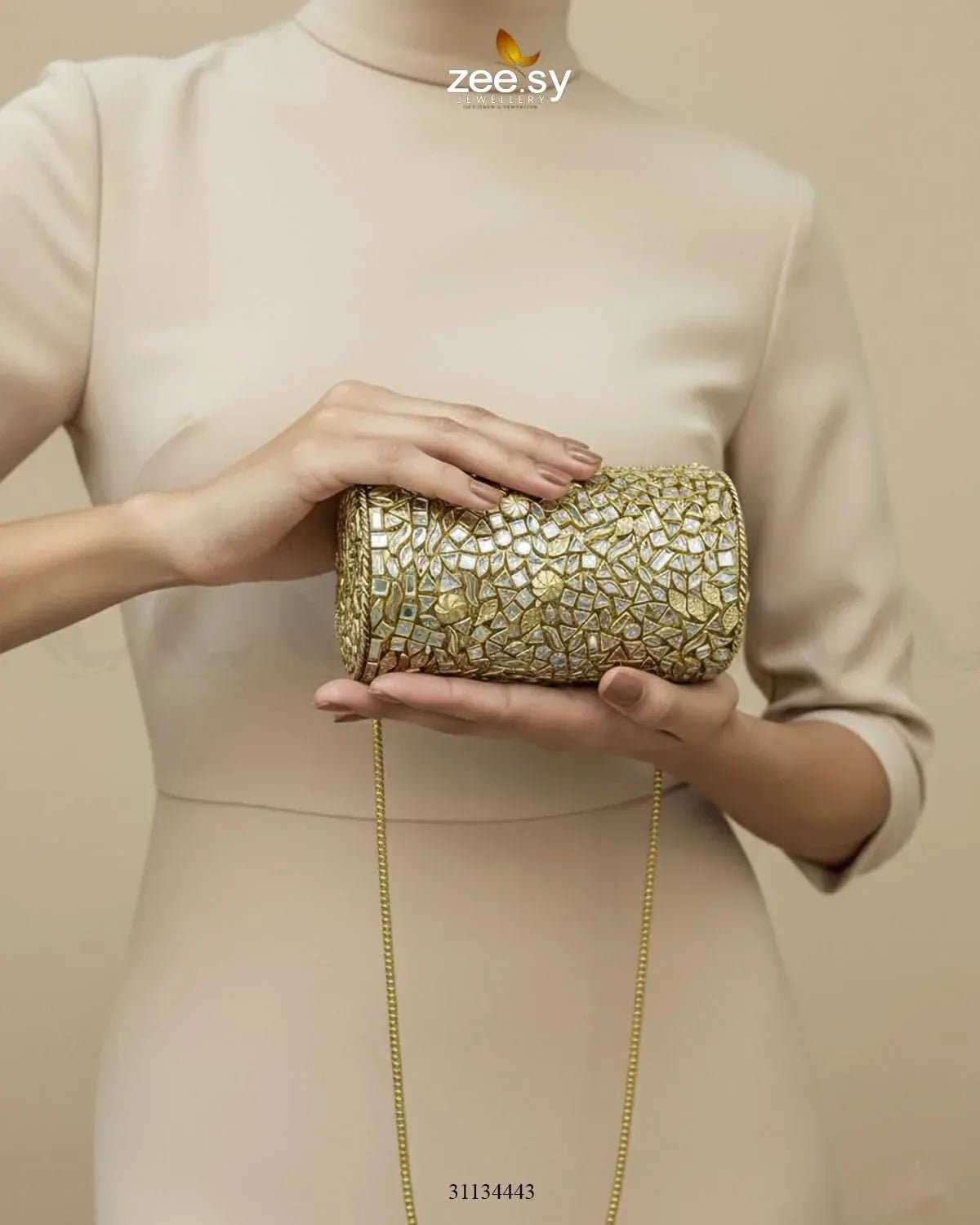 Royal Heritage Floral Clutch Bag ACCESSORIES - Zeesy Jewellery Pakistan | Premium Artificial & Imitation Jewellery