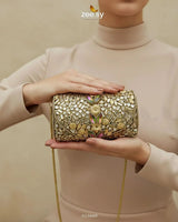 Royal Heritage Floral Clutch Bag ACCESSORIES - Zeesy Jewellery Pakistan | Premium Artificial & Imitation Jewellery