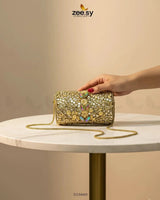 Royal Heritage Floral Clutch Bag ACCESSORIES - Zeesy Jewellery Pakistan | Premium Artificial & Imitation Jewellery