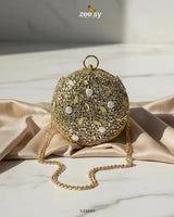 Royal Leaf's Rhinestone Clutch Bag ACCESSORIES - Zeesy Jewellery Pakistan | Premium Artificial & Imitation Jewellery