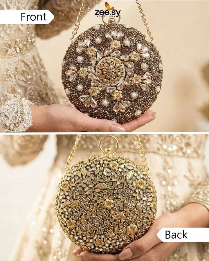 Royal Starburst Bloom Clutch Bag ACCESSORIES - Zeesy Jewellery Pakistan | Premium Artificial & Imitation Jewellery