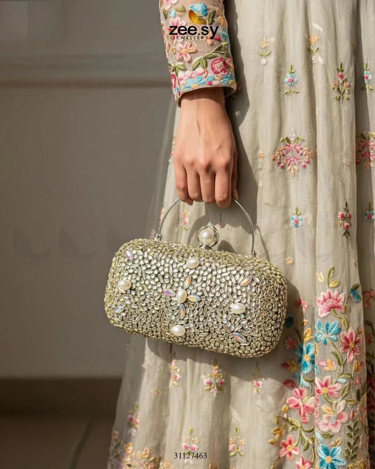 Shimmering Baroque Pearl Bag ACCESSORIES - Zeesy Jewellery Pakistan | Premium Artificial & Imitation Jewellery