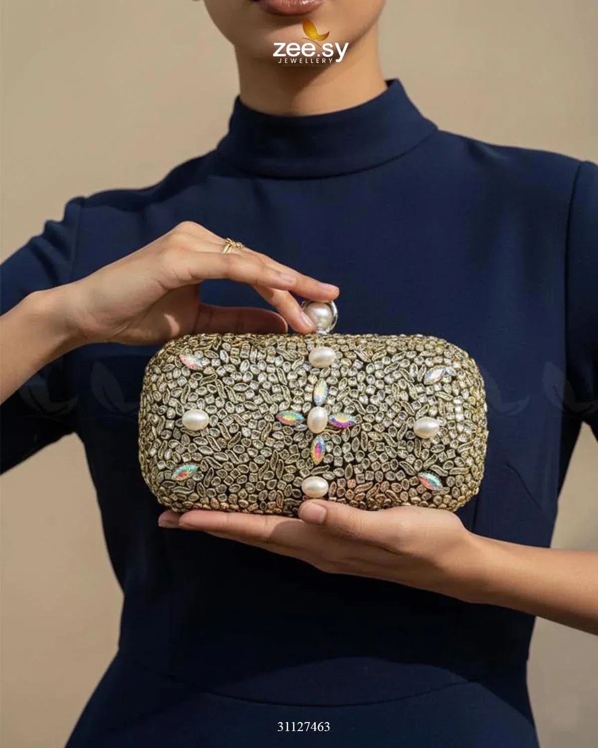 Shimmering Baroque Pearl Bag ACCESSORIES - Zeesy Jewellery Pakistan | Premium Artificial & Imitation Jewellery