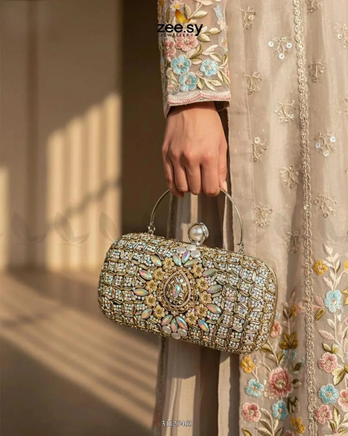 Shimmering Baroque Pearl Bag ACCESSORIES - Zeesy Jewellery Pakistan | Premium Artificial & Imitation Jewellery