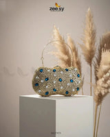 Tropical Azure Butterfly Clutch Bag ACCESSORIES - Zeesy Jewellery Pakistan | Premium Artificial & Imitation Jewellery