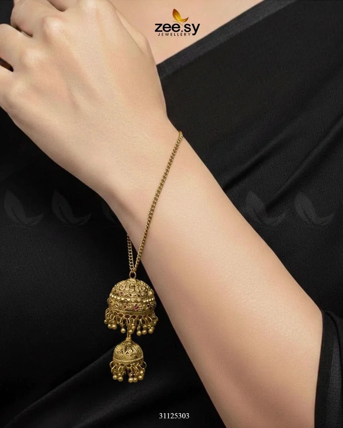 Punjabi Mini Kaleera Wrist Dangler Golden ACCESSORIES - Zeesy Jewellery Pakistan | Premium Artificial & Imitation Jewellery