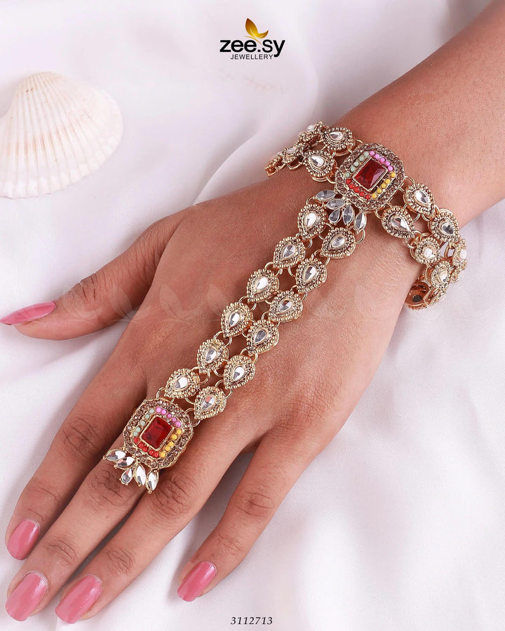 Exuberant Anja Bracelet Golden Multi ACCESSORIES - Zeesy Jewellery Pakistan | Premium Artificial & Imitation Jewellery