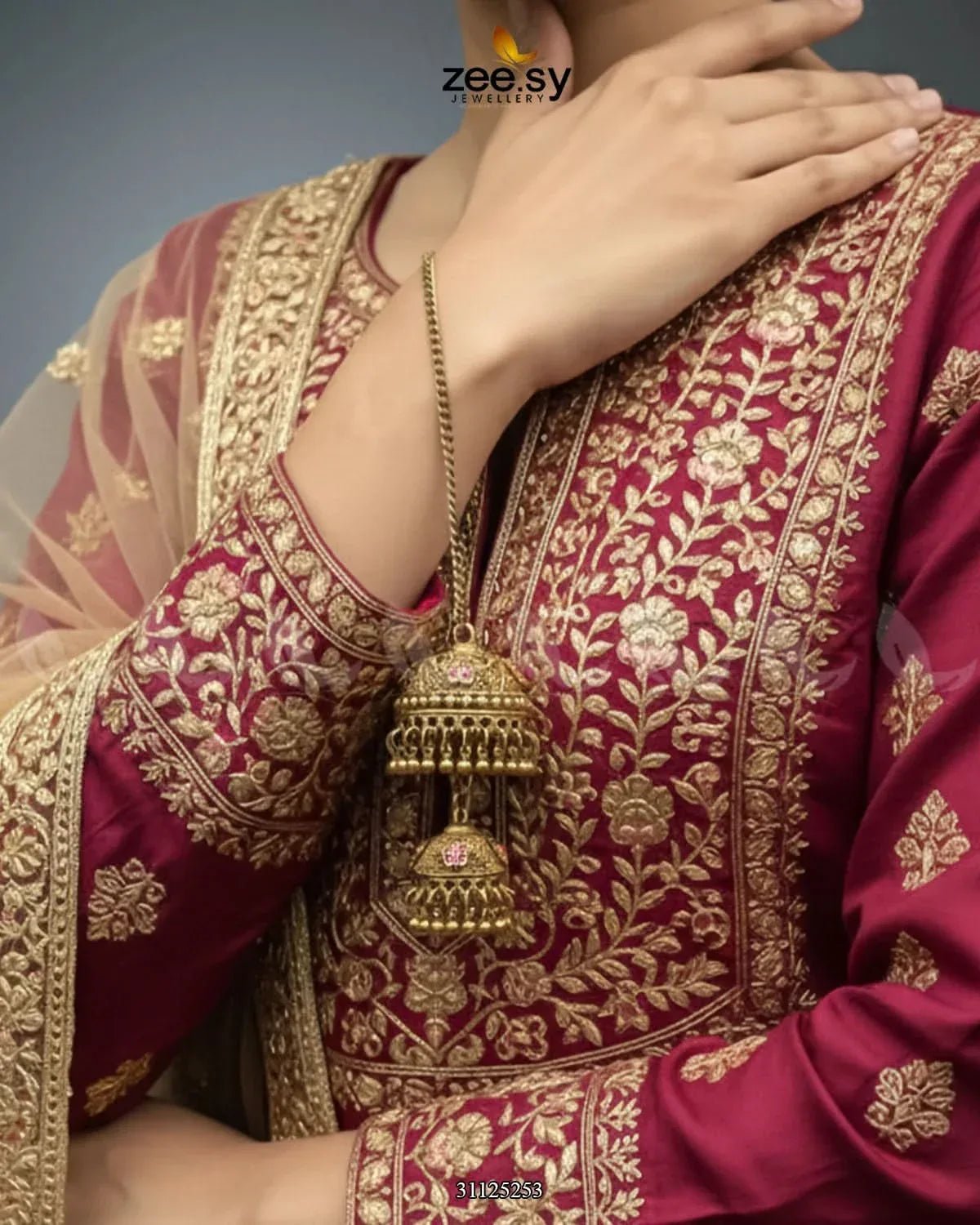 Umbrella Mini Kaleera Wrist Dangler Golden ACCESSORIES - Zeesy Jewellery Pakistan | Premium Artificial & Imitation Jewellery