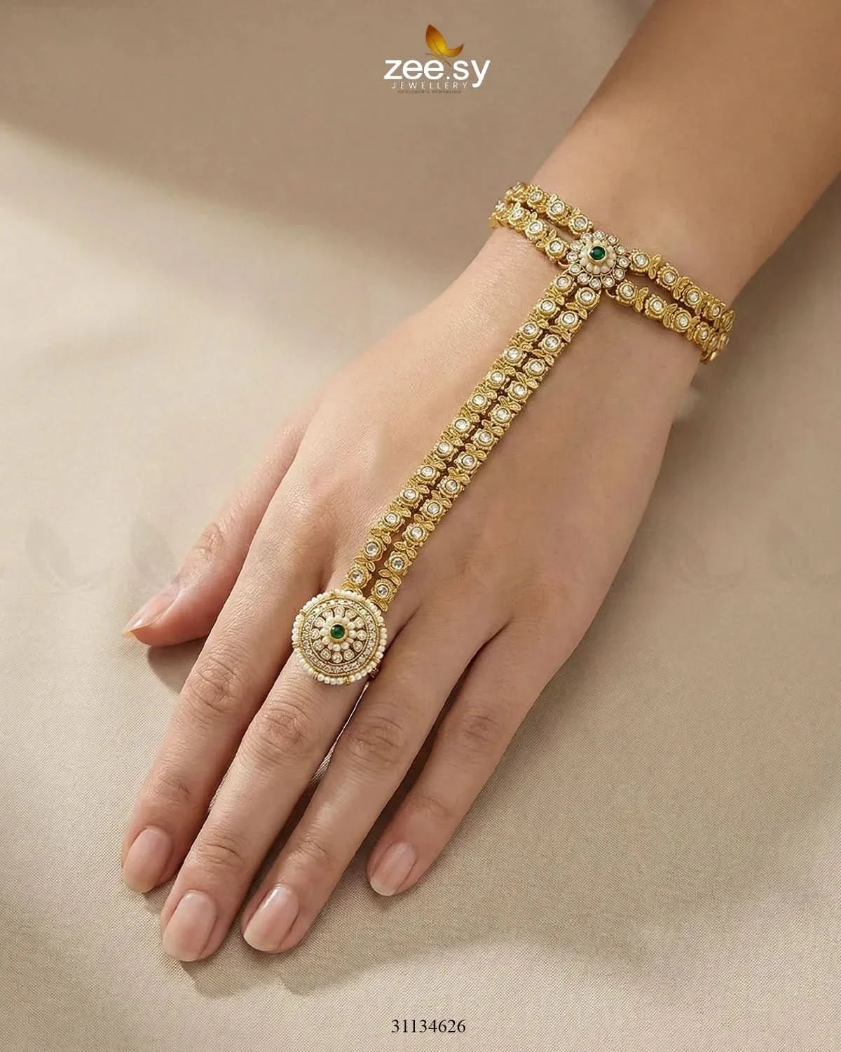Imperial Kundan Anja Bracelet ACCESSORIES - Zeesy Jewellery Pakistan | Premium Artificial & Imitation Jewellery