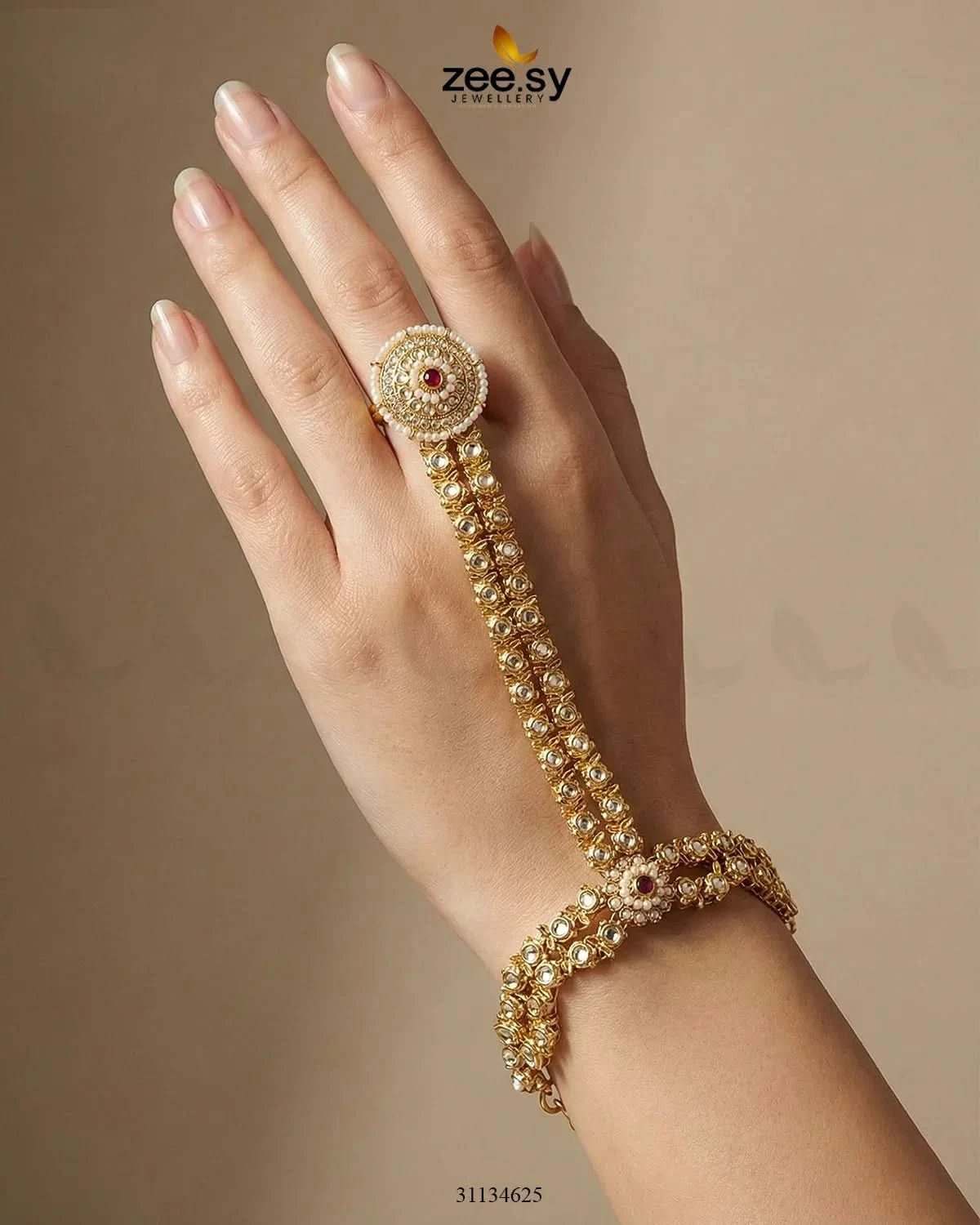 Imperial Kundan Anja Bracelet ACCESSORIES - Zeesy Jewellery Pakistan | Premium Artificial & Imitation Jewellery