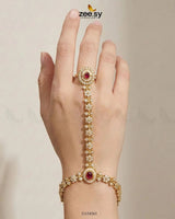 Roxane Flower Kundan Anja Bracelet ACCESSORIES - Zeesy Jewellery Pakistan | Premium Artificial & Imitation Jewellery