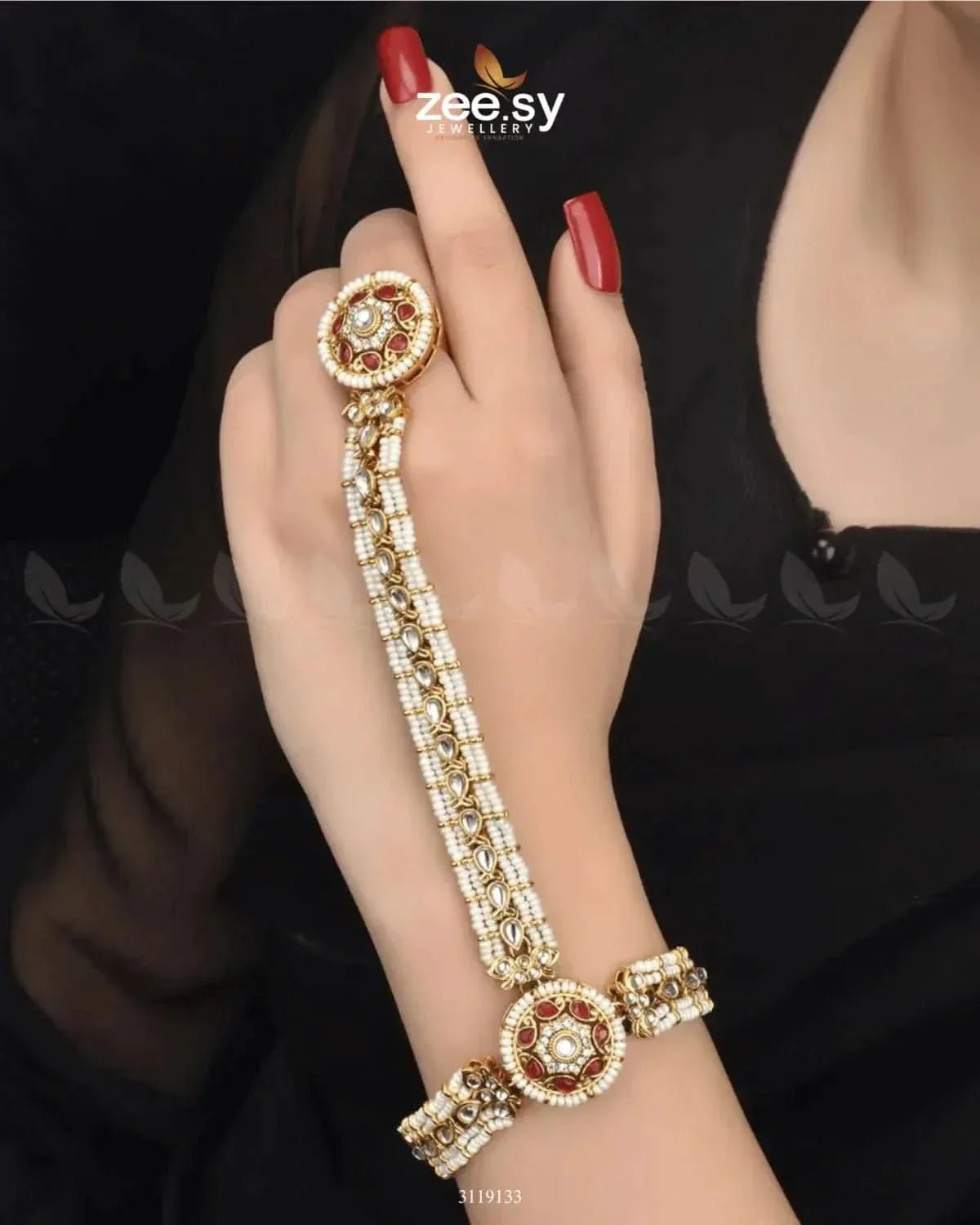 Zaynera Anja Red ACCESSORIES - Zeesy Jewellery Pakistan | Premium Artificial & Imitation Jewellery