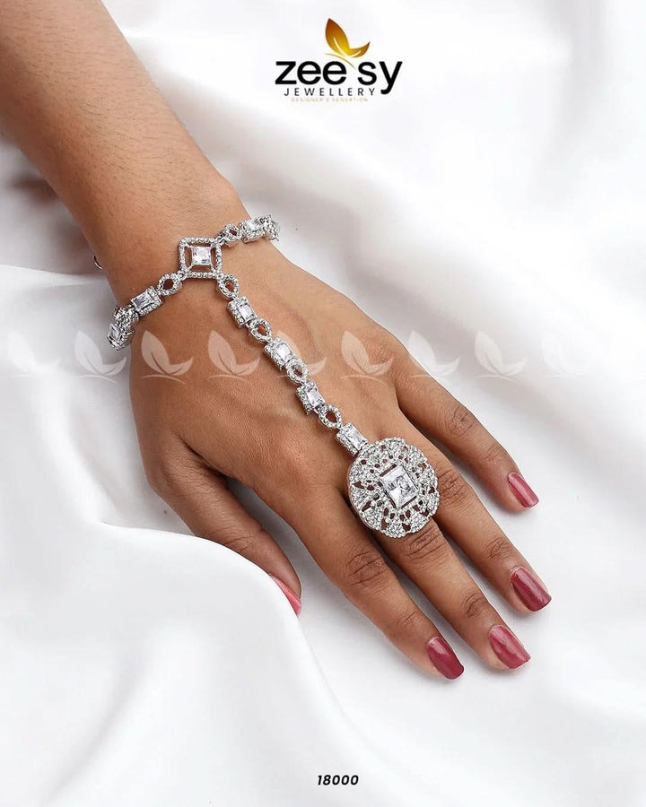 Delicate Anja Silver White Anja - Zeesy Jewellery Pakistan | Premium Artificial & Imitation Jewellery