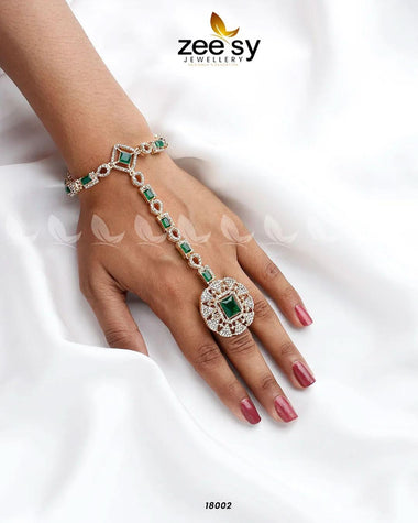 Delicate Anja Golden Green Anja - Zeesy Jewellery Pakistan | Premium Artificial & Imitation Jewellery