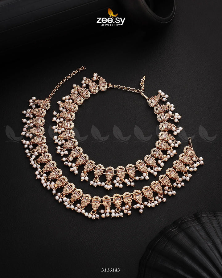 Rutilated Anklet Anklets - Zeesy Jewellery Pakistan | Premium Artificial & Imitation Jewellery