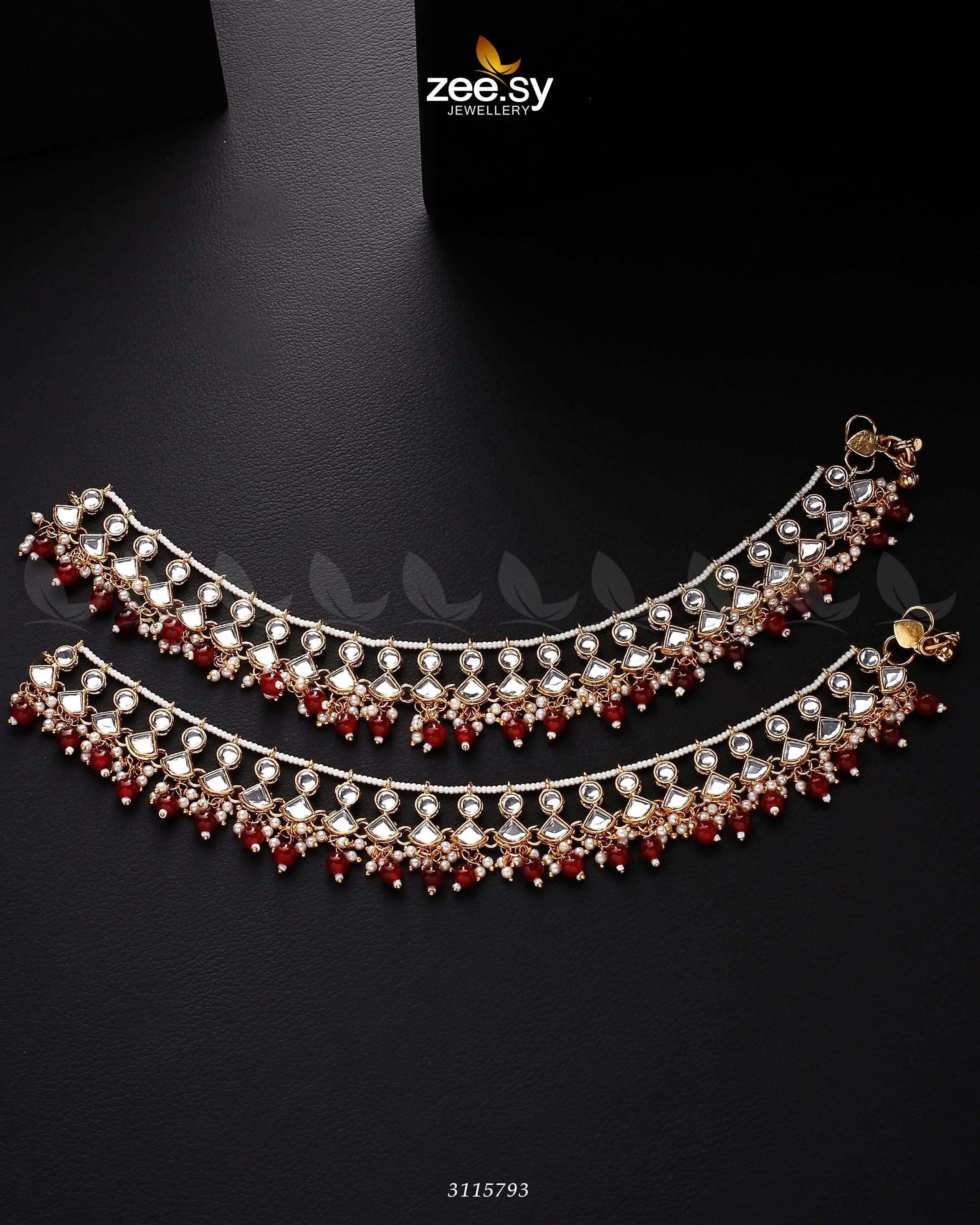 Benitoite Anklets Anklets - Zeesy Jewellery Pakistan | Premium Artificial & Imitation Jewellery