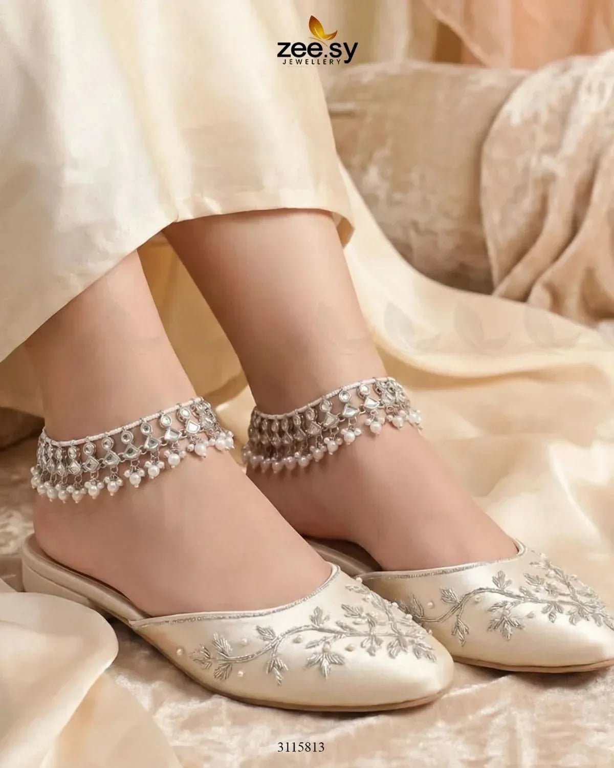 Benitoite Anklets Anklets - Zeesy Jewellery Pakistan | Premium Artificial & Imitation Jewellery