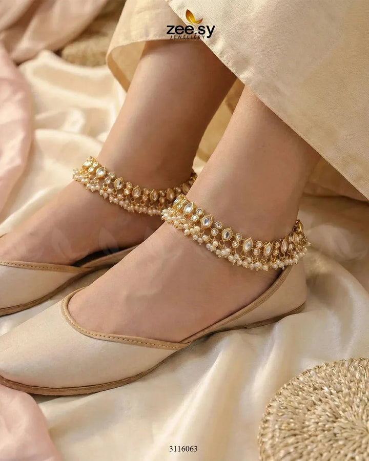 Enstatite Anklets Anklets - Zeesy Jewellery Pakistan | Premium Artificial & Imitation Jewellery