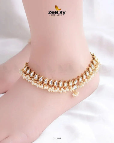 Zultanite Anklet Golden white Anklets - Zeesy Jewellery Pakistan | Premium Artificial & Imitation Jewellery