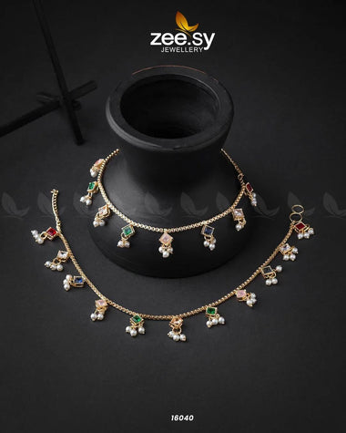 Cubic Anklets Multi Anklets - Zeesy Jewellery Pakistan | Premium Artificial & Imitation Jewellery