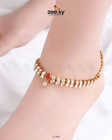 Arezzo Anklet Red Anklets - Zeesy Jewellery Pakistan | Premium Artificial & Imitation Jewellery