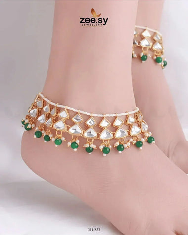 Minisha Anklets Green Anklets - Zeesy Jewellery Pakistan | Premium Artificial & Imitation Jewellery