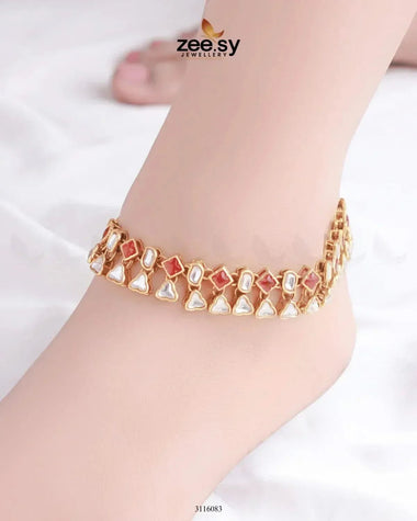 Shungite Anklet Red Anklets - Zeesy Jewellery Pakistan | Premium Artificial & Imitation Jewellery