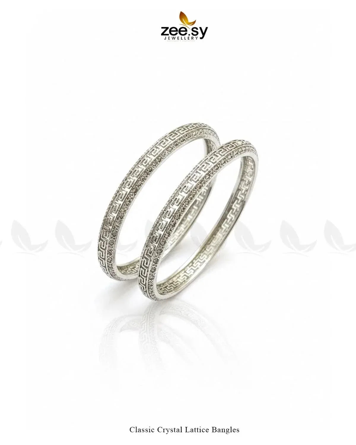 Classic Crystal Lattice Bangles BANGLES - Zeesy Jewellery Pakistan | Premium Artificial & Imitation Jewellery