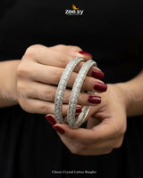 Classic Crystal Lattice Bangles BANGLES - Zeesy Jewellery Pakistan | Premium Artificial & Imitation Jewellery