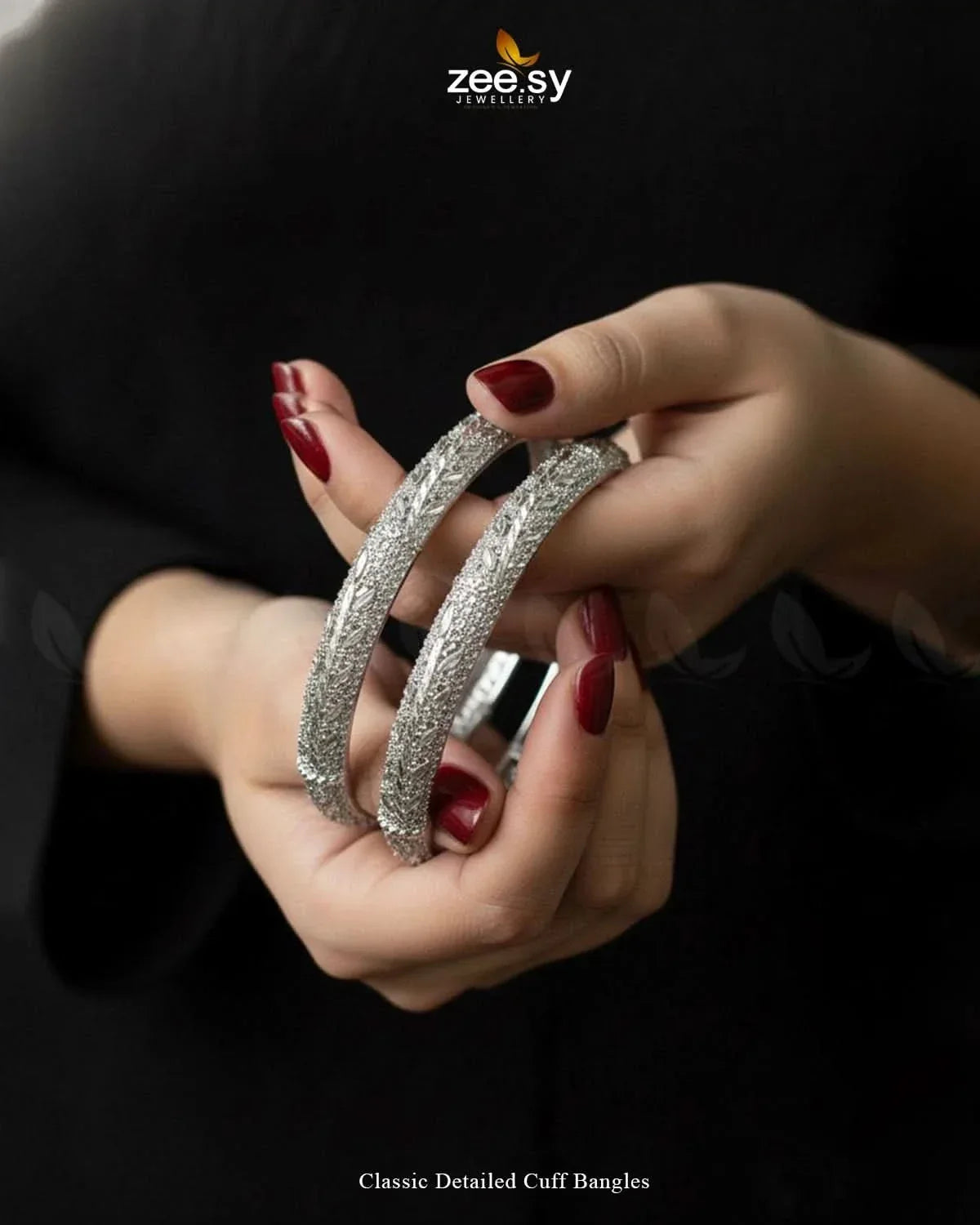 Classic Detailed Cuff Bangles BANGLES - Zeesy Jewellery Pakistan | Premium Artificial & Imitation Jewellery