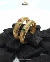 Contrast Oval Pavé Bangles BANGLES - Zeesy Jewellery Pakistan | Premium Artificial & Imitation Jewellery