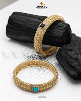 Contrast Square Pavé Bangles 2.8 BANGLES - Zeesy Jewellery Pakistan | Premium Artificial & Imitation Jewellery