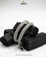 Dazzling Frosted Openwork Bangles BANGLES - Zeesy Jewellery Pakistan | Premium Artificial & Imitation Jewellery