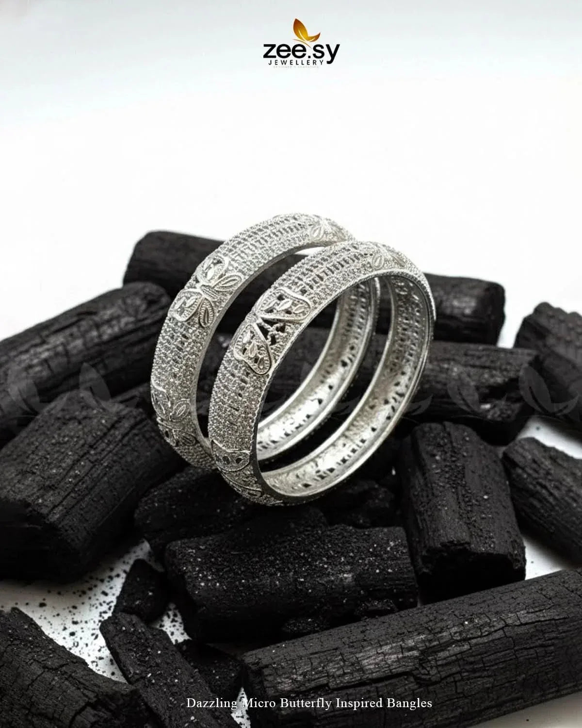 Dazzling Micro Butterfly Inspired Bangles BANGLES - Zeesy Jewellery Pakistan | Premium Artificial & Imitation Jewellery